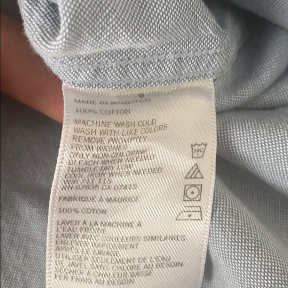 Nautica baby blue casual button up - Picture 4 of 5